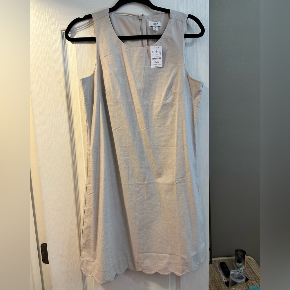 J.Crew scalloped shift tank dress